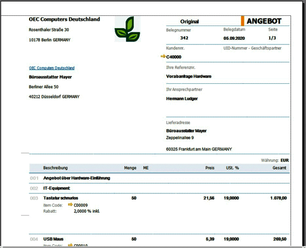 Crystal Reports Dokument